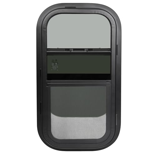 14"W x 22"H RV Windows for Cargo Trailer Camper,Tinted Vertical Sliding - size: 14"W x 22"H