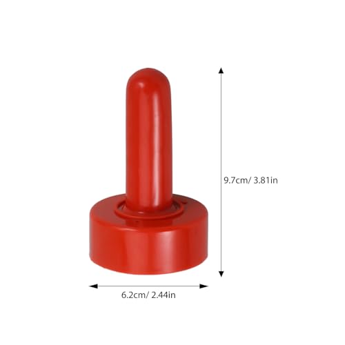 SUPVOX 5 Pcs Red Rubber Calf Milk Nipples: Food Grade Livestock Nursing Pacifier Pack - Thickened Wear Resistant Fake Teat Feeder Replacements for Goat Lamb Calf Cattle Bucket Bottle