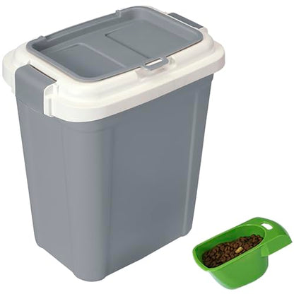 Airtight Pet Food Grey Storage Container, 23 Qt - color: Grey, size: 20 lbs