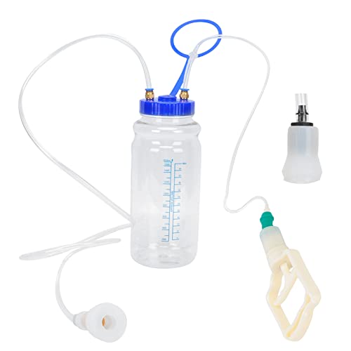Portable Manual Goat Milking Machine with Vacuum Pressure Pump, Food Grade Plastic Bottle, PU Tubing, Fit Milk Liner, to, for Household Use, 2L Capacity (Single Sided) - size: Single Sided
