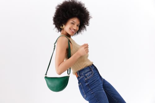 Portland Leather Goods Koala Sling Bag - Adjustable Full-Grain Leather - color: Bacalar, size: Small