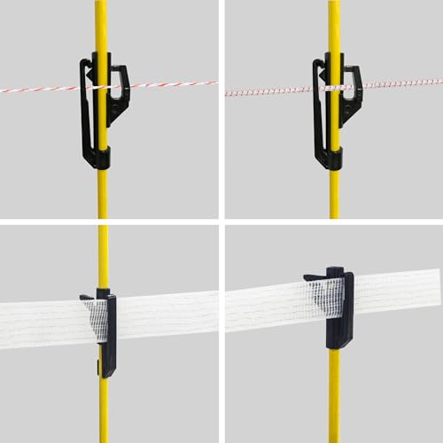 48 inch Fiberglass Electric Fence Posts,Electric Fence Stakes,Yellow 20 pcs - color: 48 INCH, size: 20 pcs