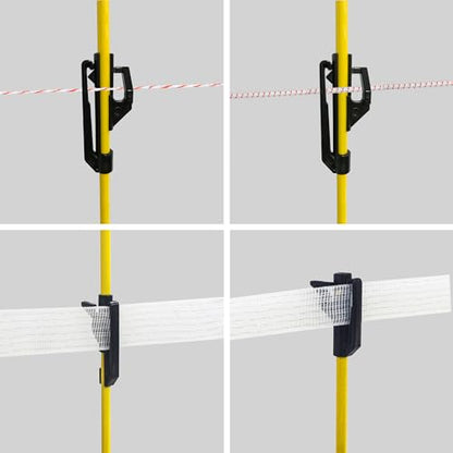 48 inch Fiberglass Electric Fence Posts,Electric Fence Stakes,Yellow 50 pcs - color: 48 INCH, size: 50 pcs