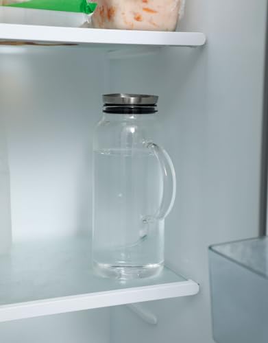 Purefold 68 Ounces Glass Pitcher with Lid, Hot/Cold Water jug for Coffee | Coffee, lemonade, iced tea, juice pitcher. Leakproof stainless steel lid, dishwasher safe. BPA free borosilicate glass. - size: 68 Ounces