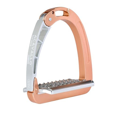 Acavallo Alupro Junior Stirrups, One Size, Black, Set of 2 - color: Rose Gold