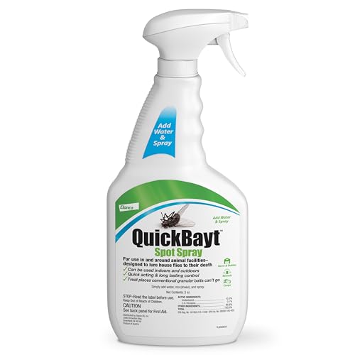 QuickBayt Spot Spray | Premise Spray for Recreational Farms and Rural Environments | Controls Flies | 3oz Bottle - size: 3 Ounce (Pack of 1)