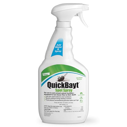 QuickBayt Spot Spray | Premise Spray for Recreational Farms and Rural Environments | Controls Flies | 3oz Bottle - size: 3 Ounce (Pack of 1)
