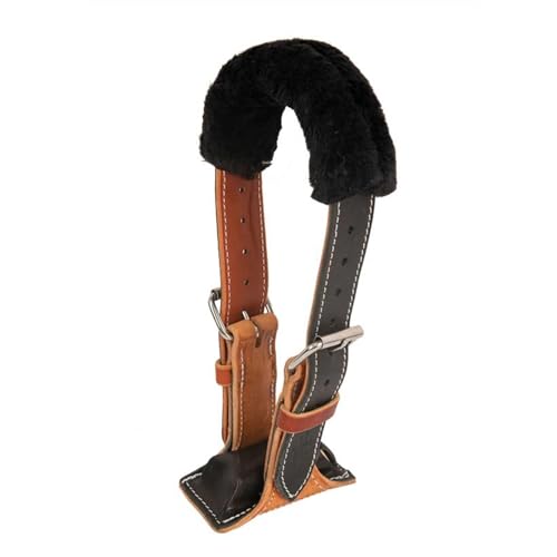 Professional's Choice The Dare Cribbing Control Collar | Durable Leather Cribbing Prevention for Horses | Fully Reversible Adjustable Fit with Removable Fleece - color: Black