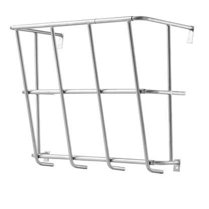 Happybuy Livestock Hay Feeder, 18.5 Gallons Large Capacity, Heavy-Duty Steel Goat Hay Rack,24.4" Long Wall Mounted Horse Hay Holder, Multiple Sided Feeding Rack for Sheep Farm Livestock Indoor Outdoor