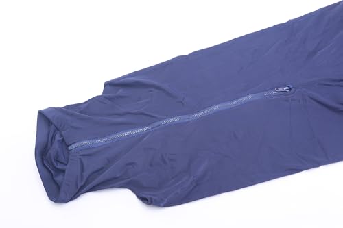 LEAFOREST Horse Slinky Hood with Zipper Stretch Neck Cover Sleazy Hoodies - color: Navy