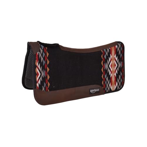 Reinsman APEX Ranahan Tacky Too Soft Breathable Non-Slip Shock-Absorbing Fleece-Lined Moisture-Wicking Contoured Back Protection Horse Riding Saddle Pad - color: Black