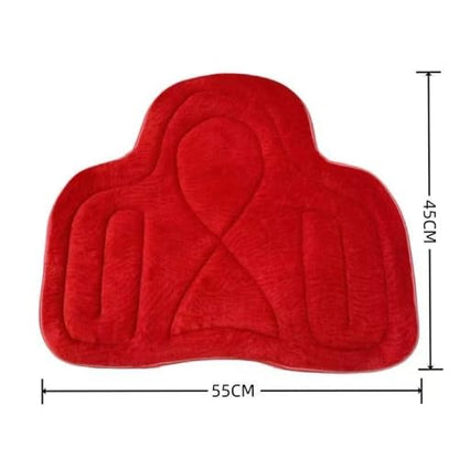 Saddle Tush Cushion Western Long Saddle Pad Horse Riding Seat Saddle Cushion Pad - color: Red style