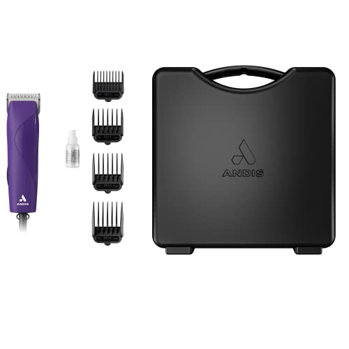 Andis 24820 EasyClip 7-Piece Detachable Ceramic Blade Clipper Kit, Purple - style: New Model
