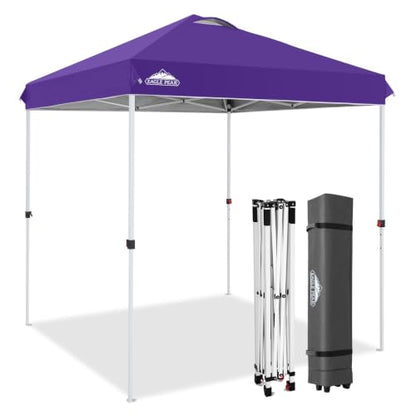 EAGLE PEAK 6.6x6.6 Pop Up Canopy Tent Easy Up Canopy Outdoor, Purple - color: Purple, size: 6.6x6.6