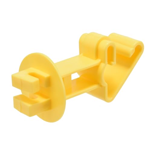 T-Post Insulators for Electric Farm Fence Wire, Yellow, 25 - color: yellow, size: 25
