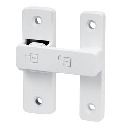 Matte White 180 Degree Zinc Alloy Barn Door Latch, Flip Gate Lock - color: Matte White_180 Degree