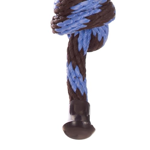 Equinavia Stella 8' Lead Rope with Snap Buckle - Light Blue/Brown - One Size - color: Light Blue/Brown