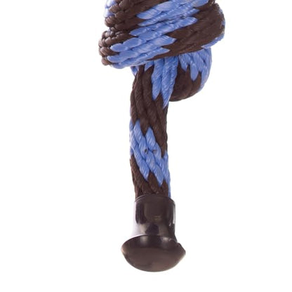 Equinavia Stella 8' Lead Rope with Snap Buckle - Light Blue/Brown - One Size - color: Light Blue/Brown