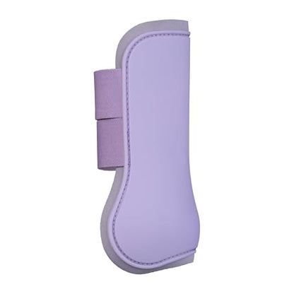 HORZE Adepto Open Front Tendon Boots | Durable Shell with Neoprene Lining - Languid Lavender Purple - Pony - color: Languid Lavender Purple, size: Pony