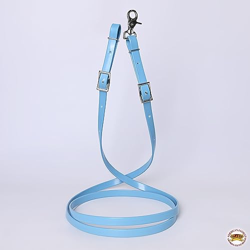 HILASON Western Horse Biothane Leather Rein, Full Size - color: Turquoise