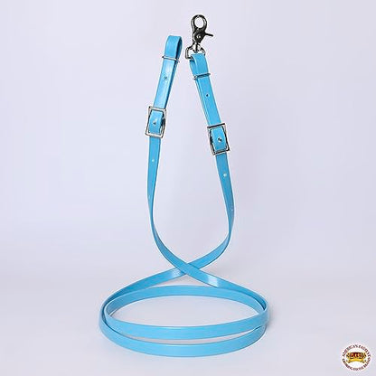 HILASON Western Horse Biothane Leather Rein, Full Size - color: Turquoise