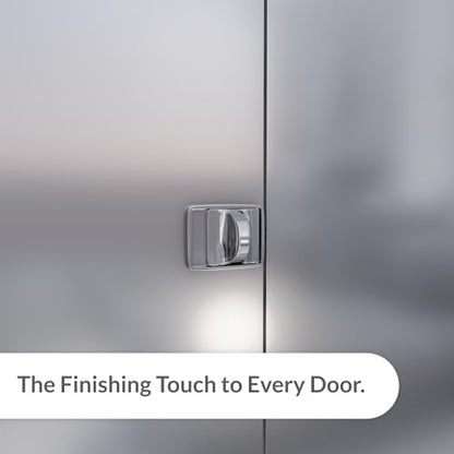 Brixwell 91-292 Concealed Latch With Square Hole, Polished Chrome Finish, Fits 1" Steel Doors, 1-3/4" Width,1-3/8" Height, Used for Commercial and Residential Door Applications