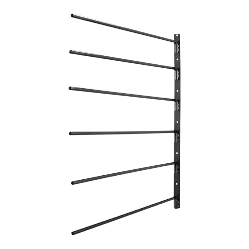 Happybuy Wall Mounted Saddle Rack,Swing Out Saddle Holder, Six Tiers Horse Saddle Stand, Space Saving Horse Pad and Blanket Rack for Tack Room Organization Trailer Accessories,30.9 x 29.9 x 5.5 in