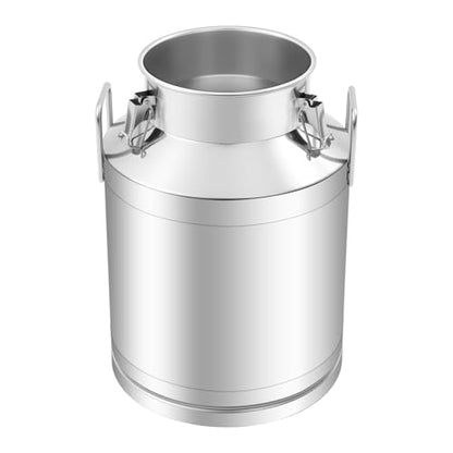1MM Thickened Stainless Steel Milk Can Large Liquid Container Storage,Stainless Steel Milk Bucket with Sealing Lid and Carry Handle,for Wine, Oil Storage Transport (50L/13.2Gal) - size: 50L/13.2Gal