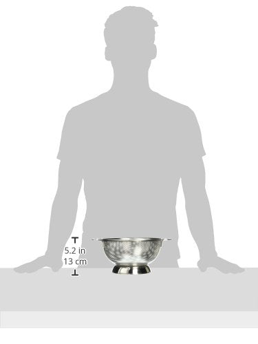 RSVP International Endurance Kitchen Collection Colander Strainer, 3 Quart, Pierced Stainless Steel - size: 3 Quart