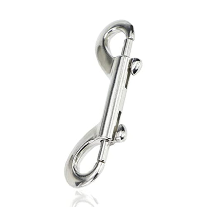 Metal Double Ended Bolt Snap Trigger Chain Diving Clips for Water Bucket Pet Feed Bucket Agricultural Equine Home Dog Leash Garage Use (4" (10cm), 10 Pack) - color: 10 Pack, size: 4" (10cm)