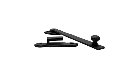 Black Gate Latches Heart Shape Design Wrought Iron Set of 2 Renovators Supply - color: Black Heart, size: Pack of 2