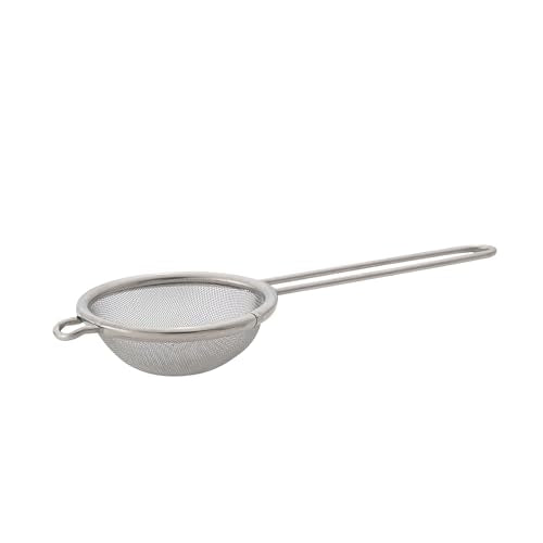 HIC Kitchen Fine Mesh Tea Strainer With Helper Handle, 18/8 Stainless Steel, 2.75-Inch, For Sifting, Straining, And Brewing Tea, Coffee, Or Cocktails - color: Stainless Steel, size: Single