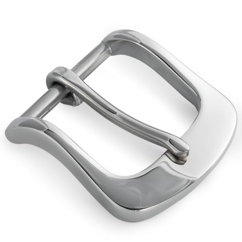 1.5" Heavy Duty Stainless Steel Belt Buckle, Solid Polished Metal for DIY Belts, Dog Collars & Horse Tack - color: Stylle-3