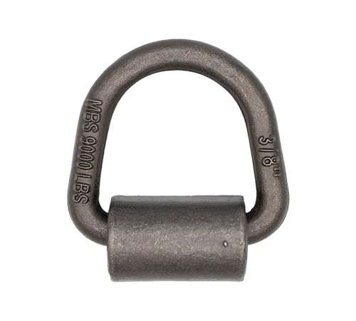 Mytee Products (12 Pack) 3/8" Heavy Duty Weld On D Ring - 9,000 LBS Breaking Strength Tie Down Anchor for Truck Bed - Forged D Rings for Trailer - size: 12 - Pack