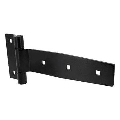 TCH Hardware 2 Pack 8-inch Stainless Steel Strap Tee Hinge, Heavy Duty | Garage, Barn Door, Gate, Shed, Cargo Box, Trailer and Truck Strap T Hinge | (2 Pack, Black) - 505-2208816 - color: Black, size: 8 Inch