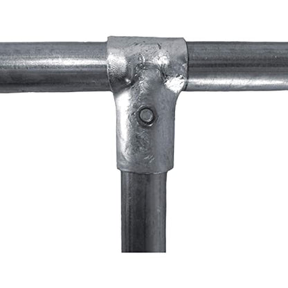 1-3/8" Chain Link Fence Panel T Clamp & End Clamp for Kennel and Fence Panels (4 Pack) - color: Galvanized, size: 1-3/8"