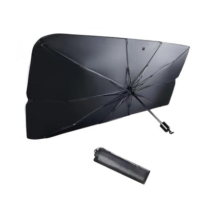 1 PC Car Sunshade Umbrella, Windshield Sun Shade with UV Block, Foldable Reflective Sunscreen Front Window Cover, Universal for Most Cars, Trucks, SUVs (55"x 31" Sliver #B) - color: Silver #B