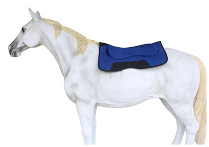 CHALLENGER Western Shock Absorbing Saddle Pad – Breathable Mesh Top, Non-Slip Neoprene Bottom, Contoured Wither Relief – 31" Spine x 18" Drop