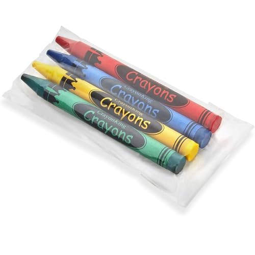 CrayonKing 600 Bulk Crayons, 150 Individually Wrapped 4-Packs - style: 150 Packs of 4-Packs in Cello (600 Ct)