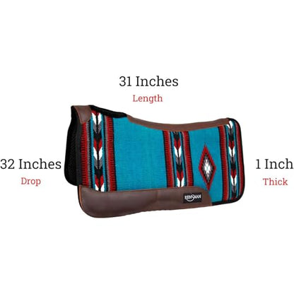 Reinsman APEX Ranahan Tacky Too Soft Breathable Non-Slip Shock-Absorbing Fleece-Lined Moisture-Wicking Contoured Back Protection Horse Riding Saddle Pad - color: Athens