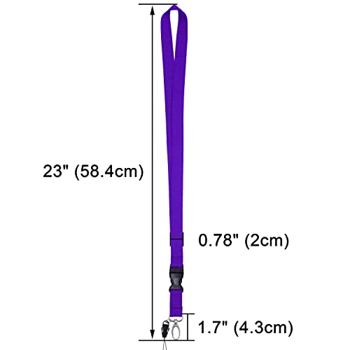 Wisdompro Office Lanyard, 5 Pack 23 inch Neck Strap Lanyards - Purple - color: 5pack Purple