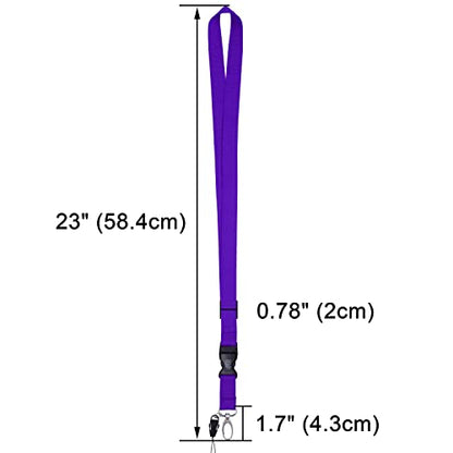 Wisdompro Office Lanyard, 5 Pack 23 inch Neck Strap Lanyards - Purple - color: 5pack Purple