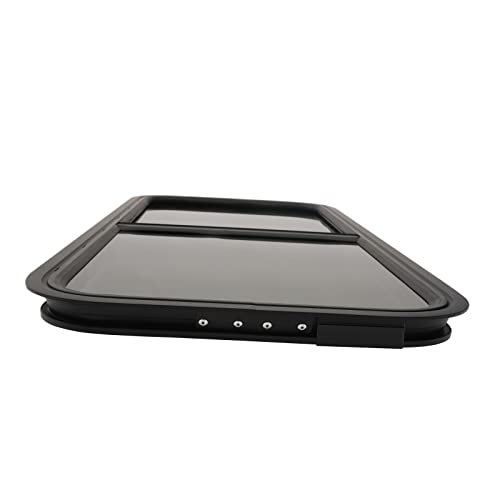 Vertical Sliding Black RV Window for Teardrop, Cargo, Horse Trailer, Marine Camper Window Replacement,22" Wide x 42" Tall (42"x22") - size: 42"x22"