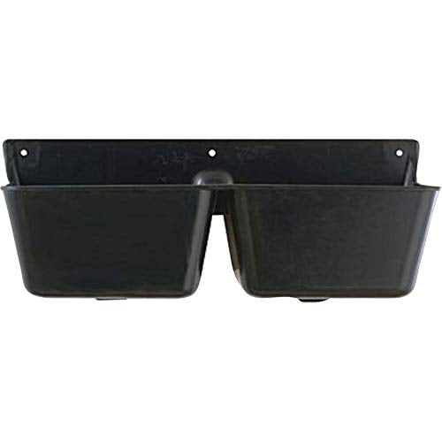 Fortiflex Mineral Feeder for Small Animals, 2-Compartment of 1-3/4-Quart, Black