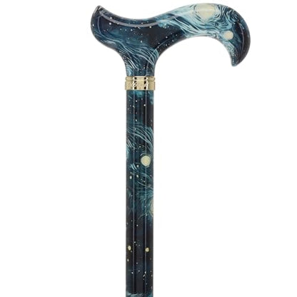 Royal RC Canes Walking Sticks for Men and Women - Stylish Designer Fashionable Adjustable Derby Canes - Lightweight Aluminum Cool Walking Sticks with HD Patterns - color: Blue, Green, and Yellow (Multicoloured)