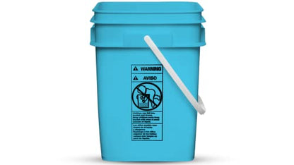 House Naturals 4 Gallon Square Food Grade Plastic Bucket with Lid, Made in USA (Pack of 2) BPA Free (Aqua) - color: Aqua
