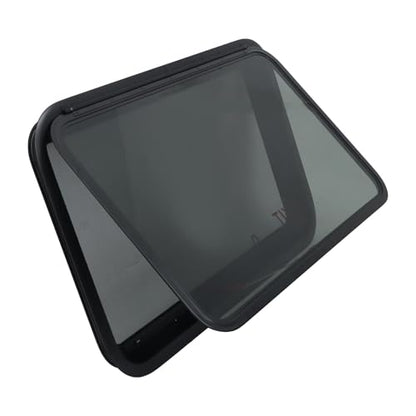 labwork 36W x 22H RV Exit Window with Detachable Screen and Mounting Frame for RV, Cargo, and Horse Trailer, DOT Certified