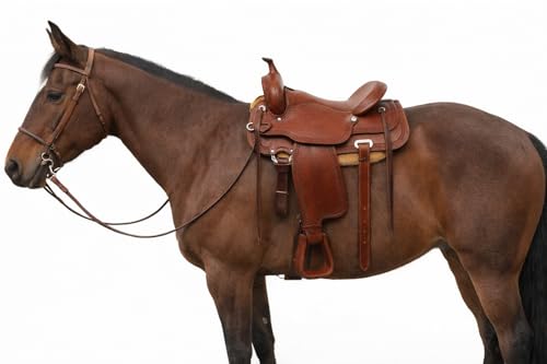 Western Horse Saddle Tack Leather Covered Angled Sloped Stirrups Tan 5155