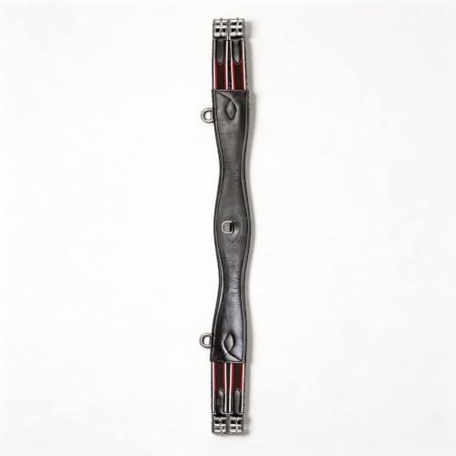 Anatomical Leather English Girth – Double Elastic Steel Buckles - size: 125