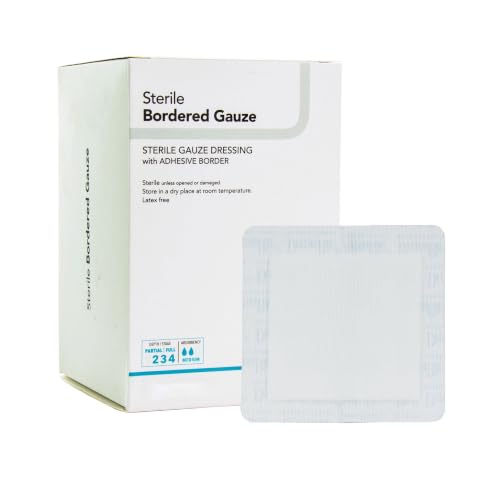 DermaRite Sterile Bordered Gauze Dressing with Adhesive Border, 2 in, 1 ct - size: 2 x 2 Inch, 50 Count